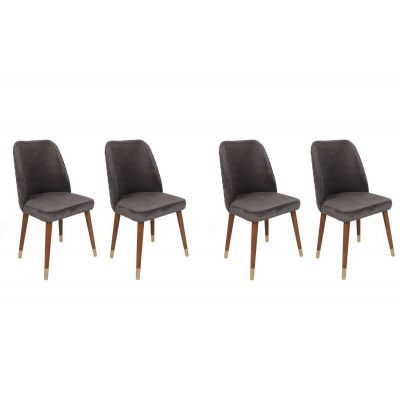 Set scaune (4 bucăți) Hugo V4 Chair Set (4 Pieces), Gri, 50x90x49 cm - arsiv3