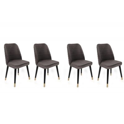 Set scaune (4 bucăți) Hugo V4 Chair Set (4 Pieces), Gri, 50x90x49 cm - arsiv7