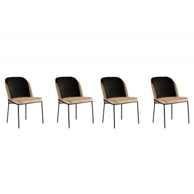 Set scaune Bucatarie Sufragerie (4 bucăți) DR Chair Set, 54 x 86 x 55 cm - Bej