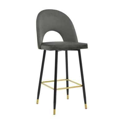 Set scaune de bar, 2 buc, Casenio, Pako, Antracit 48x50x107 cm