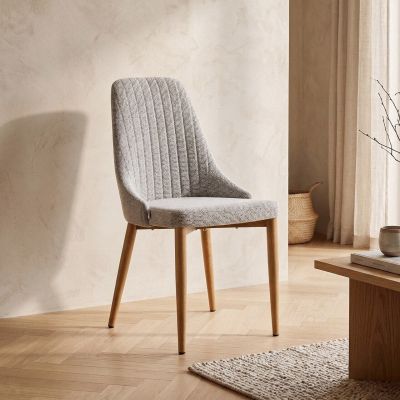 Scaun Arvello, Homla, 46.5x58x88  cm, metal/poliester, bej/natur