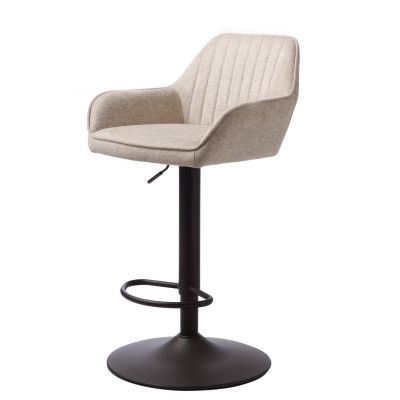Scaun de bar NOLAN STRIPE H65/80 CM - Beige