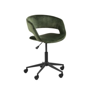 Scaun de birou ergonomic, tapitat cu stofa Grace Velvet Verde, l56xA54xH87 cm