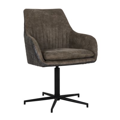 Scaun cu brate din Catifea si Metal Negru/Negru H86xL64xA65cm Richmond Interiors Lucy Richmond Interiors