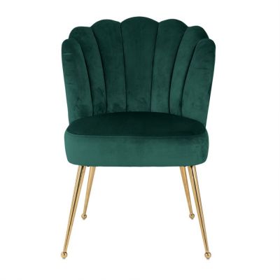 Scaun din Catifea si Metal Verde/Auriu H86xL66xA64cm Richmond Interiors Pippa Richmond Interiors