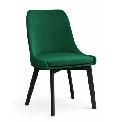 Scaun tapitat Ivan Black Verde H85cm