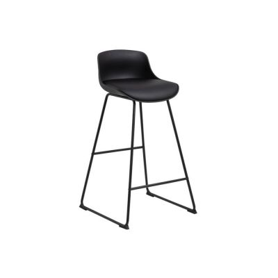 Scaun de bar negru (înălțime șezut 76 cm) Tina – Actona