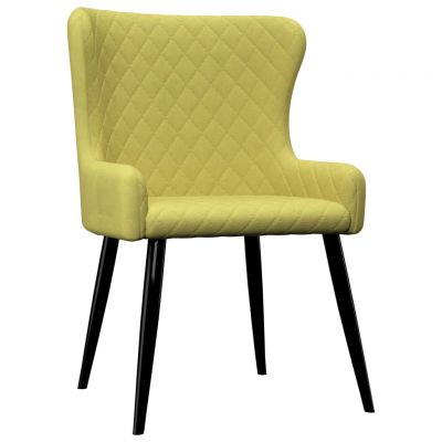 vidaXL Scaune de bucătărie, 4 buc., verde, material textil