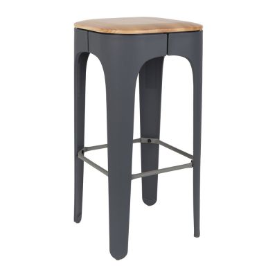 Scaun de bar gri antracit 73 cm Up-High – White Label Scaun de bar gri antracit 73 cm Up-High – White Label