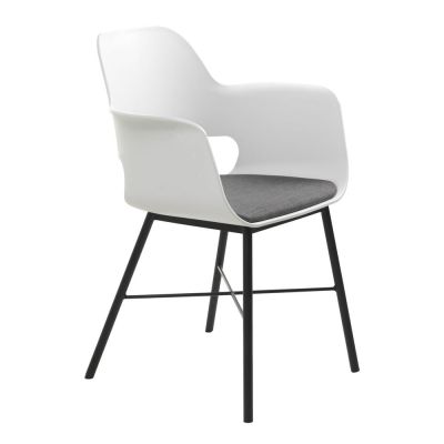 Scaun Unique Furniture Wrestler, alb-gri