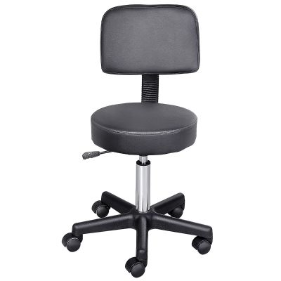 HomCom scaun rotativ, piele sintetica, 35x42-54cm, negru | AOSOM RO