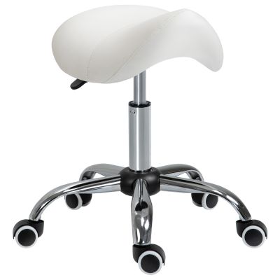 Scaun pentru salon, tip sa 52×53×49-61cm, crem HOMCOM | Aosom Romania