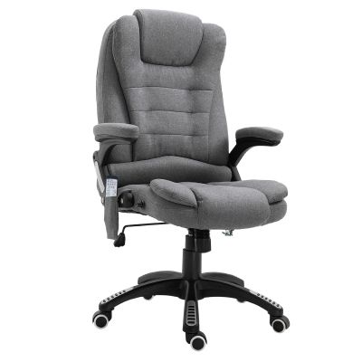 Vinsetto Fotoliu Relax cu 6 Zone de Masaj, Spătar Reglabil și Design Ergonomic, Gri | Aosom Romania