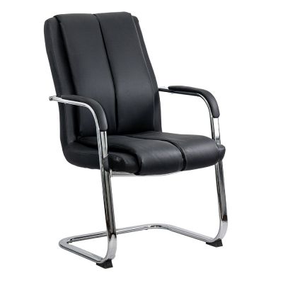 Scaun de vizitatori cadru cromat OFF 8117 negru