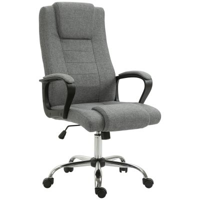 Vinsetto Scaun de Birou Ergonomic Basculant cu Înălțime și Înclinare Reglabilă, Capacitate de încărcare 120 kg,62x76x110-119 cm, Gri | Aosom Romania