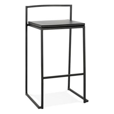 Scaun de bar Kokoon Caro Mini, înălțime 65 cm, negru