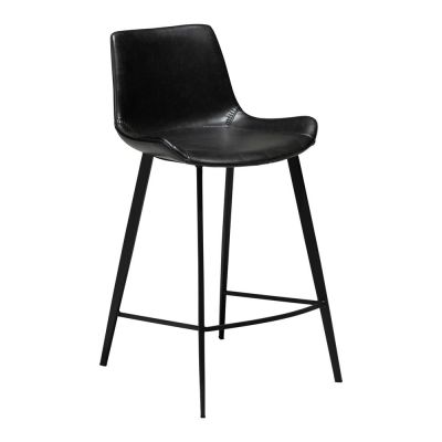 Scaun bar din piele ecologică DAN–FORM Denmark Hype, înălțime 91 cm, negru Scaun bar din piele ecologică DAN–FORM Denmark Hype, înălțime 91 cm, negru