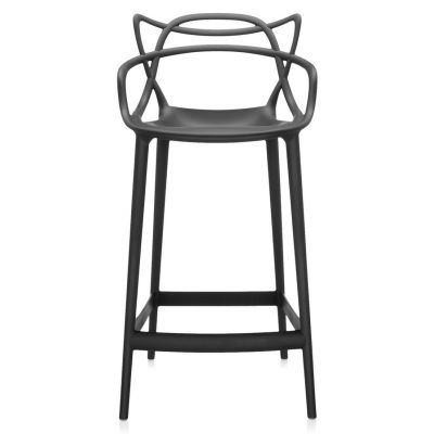 Scaun inalt Kartell Masters Stool design Philippe Starck & Eugeni Quitllet 65cm negru