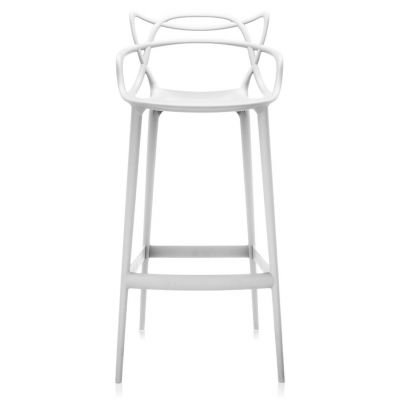 Scaun inalt Kartell Masters Stool design Philippe Starck & Eugeni Quitllet 75cm alb