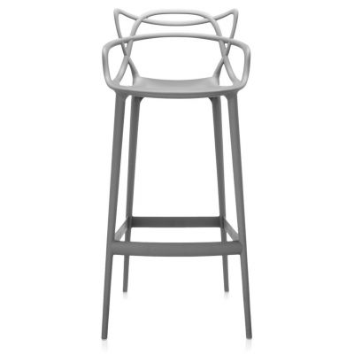 Scaun inalt Kartell Masters Stool design Philippe Starck & Eugeni Quitllet 75cm gri