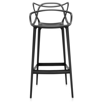 Scaun inalt Kartell Masters Stool design Philippe Starck & Eugeni Quitllet 75cm negru