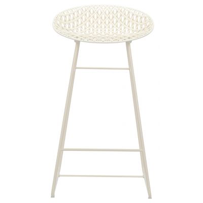 Scaun inalt Kartell Smatrik design Tokujin Yoshioka alb mat