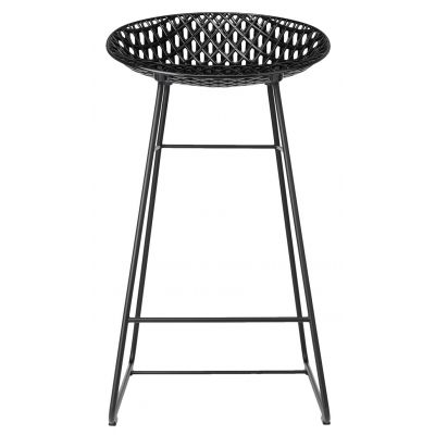 Scaun inalt Kartell Smatrik Outdoor design Tokujin Yoshioka negru mat