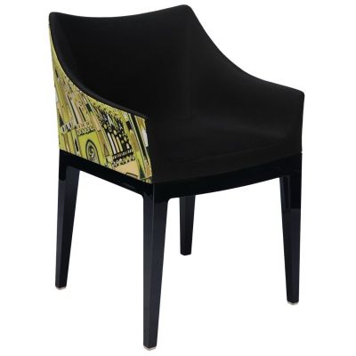 Scaun Kartell Madame design Philippe Starck gri-negru