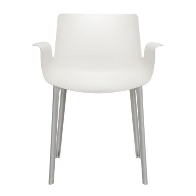 Scaun Kartell Piuma design Piero Lissoni alb