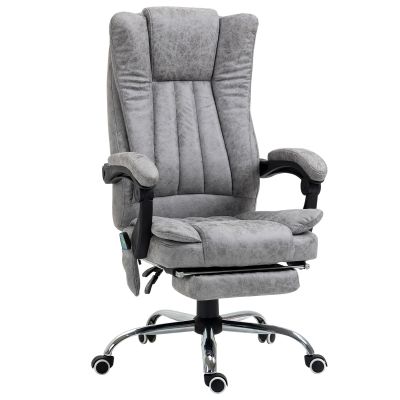 Scaun birou masaj si incalzire, pivotant 360°,62x67x113-120 cm,120 kg,Vinsetto | Aosom Romania