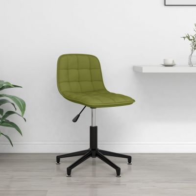 vidaXL Scaun de bucătărie pivotant, verde deschis, catifea
