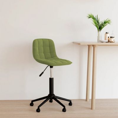 vidaXL Scaun de bucătărie pivotant, verde deschis, catifea