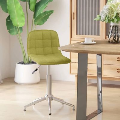 vidaXL Scaun de bucătărie pivotant, verde, material textil