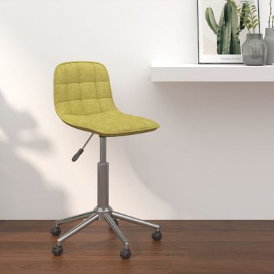 vidaXL Scaun de bucătărie pivotant, verde, material textil