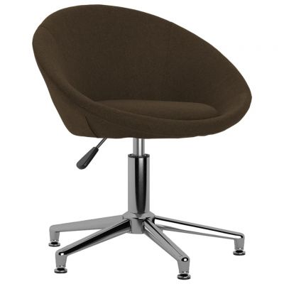 vidaXL Scaune de masă pivotante, 4 buc., maro închis, material textil