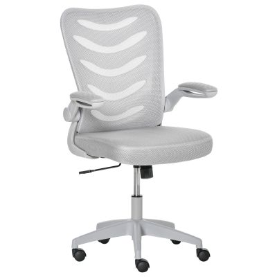 Scaun de Birou Ergonomic, Fotoliu Pivotant, Inaltime Reglabila, Functie de leganare 58.5x58x94.5-103.5cm, Gri Vinsetto | Aosom RO