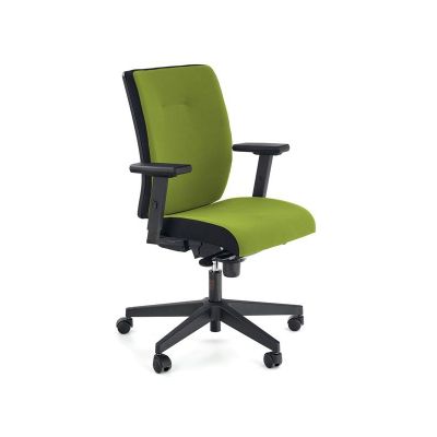 Scaun de birou ergonomic tapitat cu stofa, Pontus Verde / Negru, l68xA65xH93-108 cm