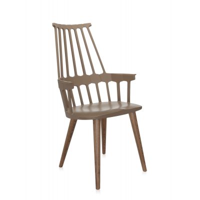 Set 2 scaune Kartell Comback design Patricia Urquiola bej aluna - stejar