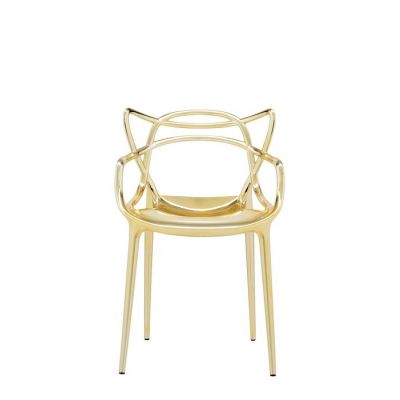Set 2 scaune Kartell Masters design Philippe Starck & Eugeni Quitllet auriu metalizat