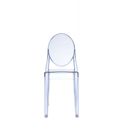 Set 2 scaune Kartell Victoria Ghost design Philippe Starck bleu transparent