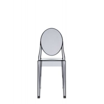 Set 2 scaune Kartell Victoria Ghost design Philippe Starck fumuriu transparent