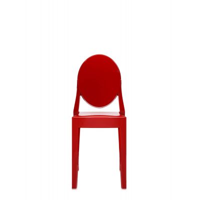 Set 2 scaune Kartell Victoria Ghost design Philippe Starck rosu Kartell