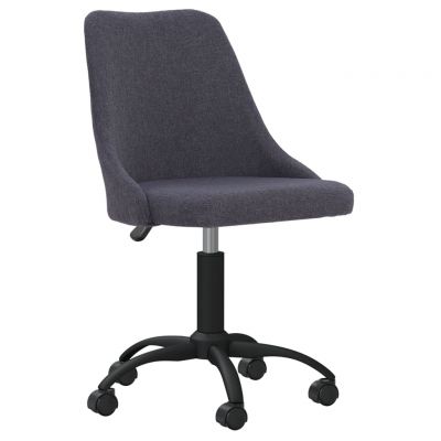 vidaXL Scaune de bucătărie pivotante, 4 buc., gri închis, textil