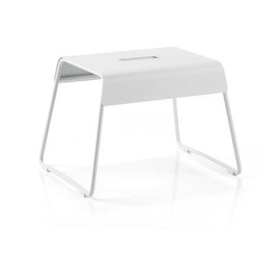 Scăunel din inox Zone A-Stool, gri deschis