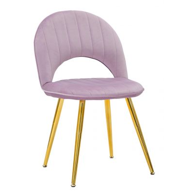 Set 2 scaune Flex, Mauro Ferretti, 52x48x78 cm, catifea, roz