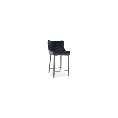 Scaun Bar Colin B H2 Velvet Negru