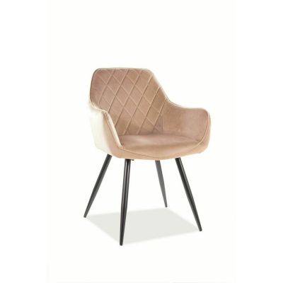 Scaun Linea Velvet Beige la reducere