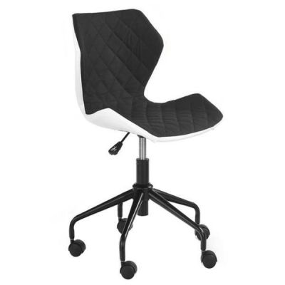 Scaun birou copii HM Matrix, alb/negru