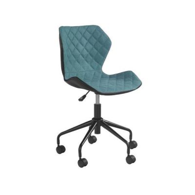 Scaun birou copii HM Matrix, negru/turcoaz