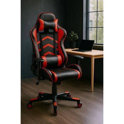 Scaun gaming US90 Indianapolis negru-rosu - Unic Spot Ro